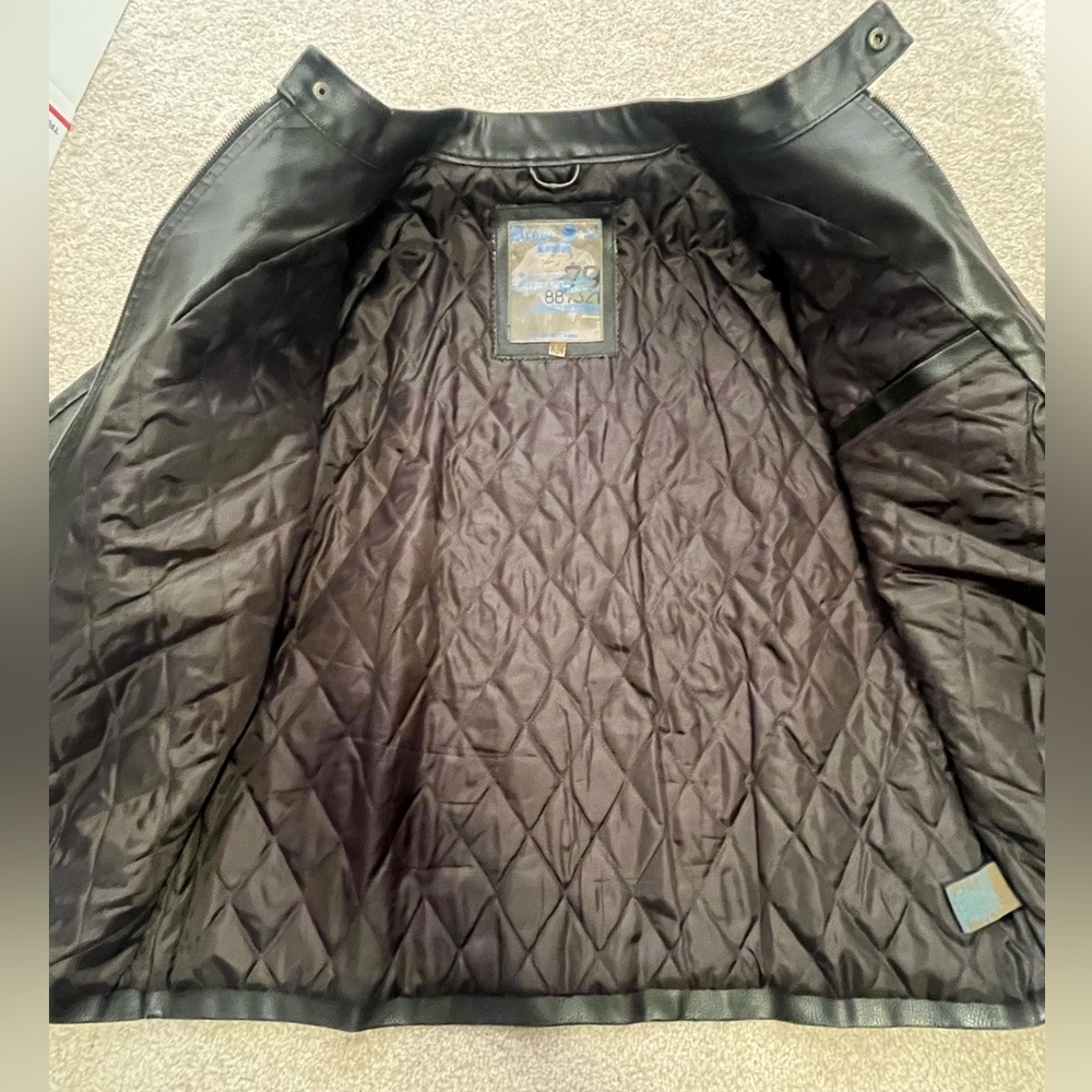 Vintage brown “pleather” jacket Lg - Picture 10 of 14